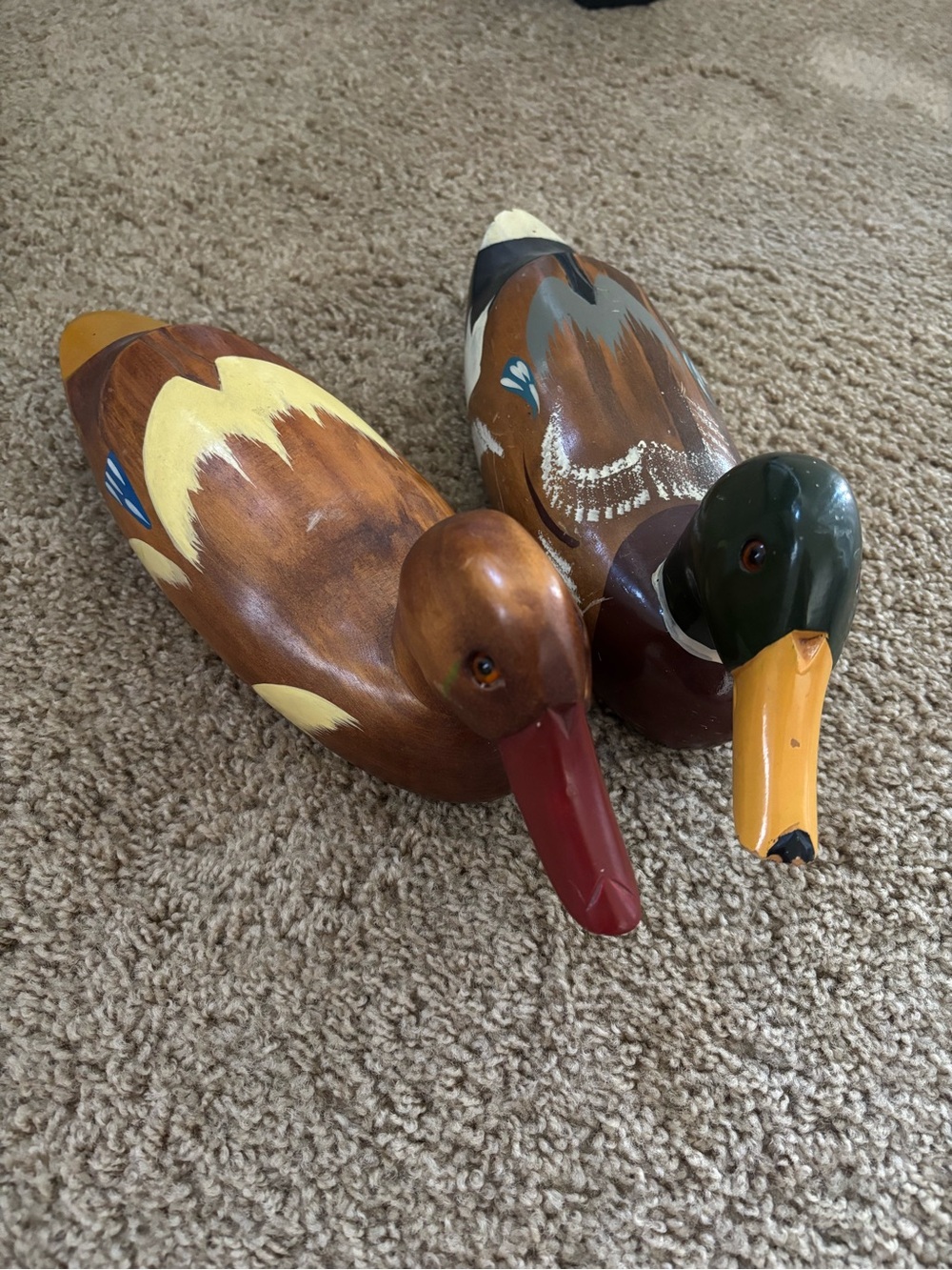 Vintage Wooden Duck - Pair